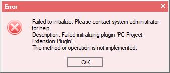 Failed initializing plugin