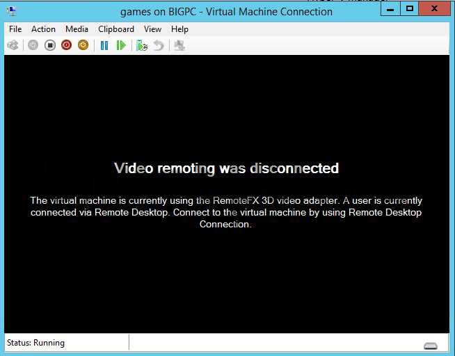 RemoteFX - Video Remoting was disconnected